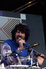 Gruff Rhys onstage at the 2007 Green Man Festival.