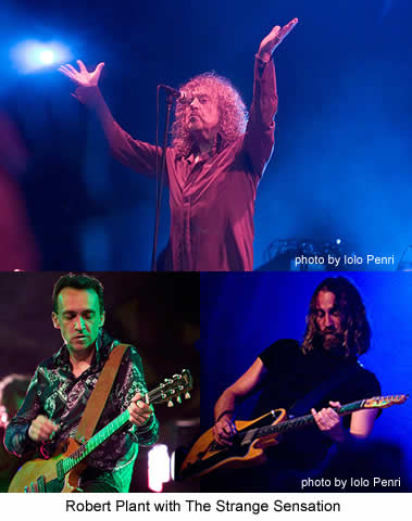 Robert Plant and The Strange Sensation onstage at the 2007 Green Man Festival.