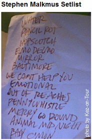 Steve Malkmus and The Jicks  from NYC setlist at Green Man 2007