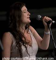 Rachel Unthank onstage at the 2007 Green Man Festival.