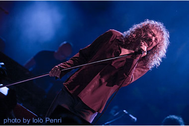 Robert Plant on stage at the 2007 Green Man Festival, in Brecon, Wales.