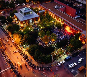 Chattanooga's Miller Plaza during one of the free Summertime concerts
